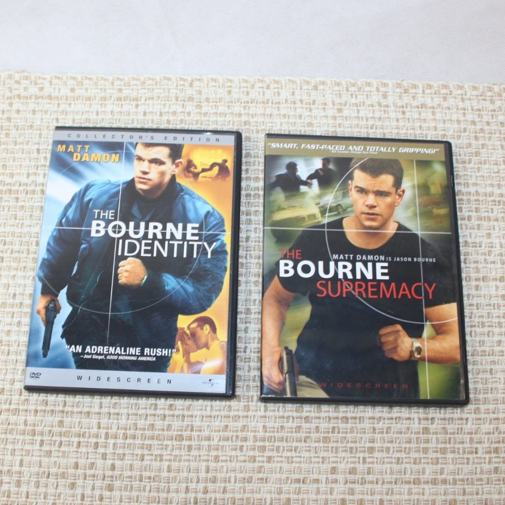 DVD BOURNE IDENTITY & BOURNE SUPREMACY SET WIDESCREEN COLLECTOR EDITION RATED PG